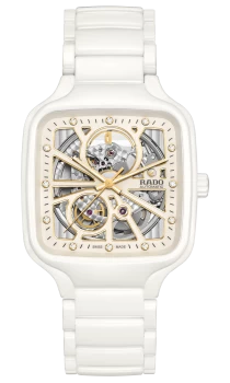Image of Rado True Square Automatic Open Heart Unisex watch - Water-resistant 5 bar (50 m), High-tech ceramic, light
