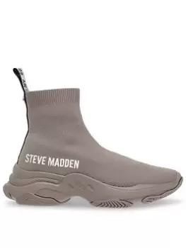 Image of Steve Madden Master Sock Trainers - Taupe, Size 37, Women