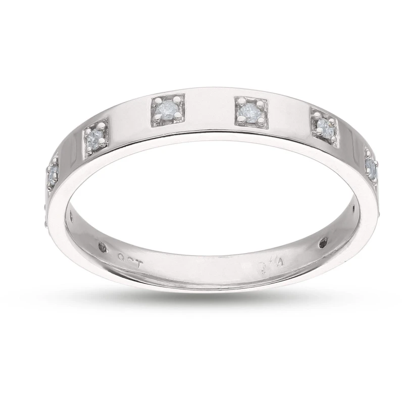 Image of Be You 9ct White Gold Diamond Ring White Gold female L