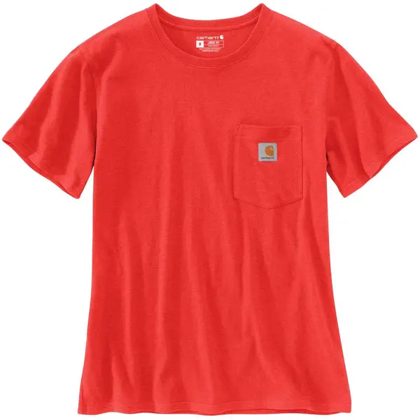 Image of Carhartt Workwear Pocket Womens T-Shirt, red, Size M