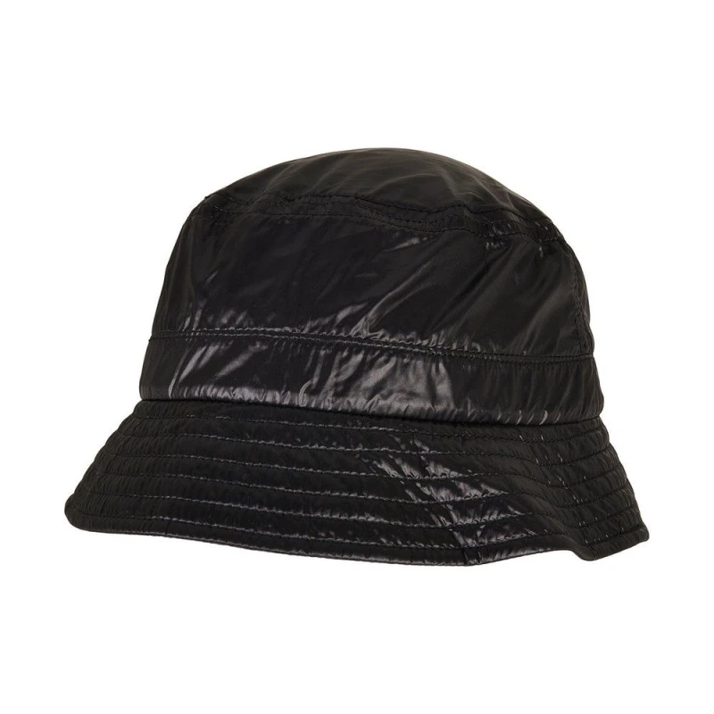 Image of Yupoong Mens Flexfit Nylon Bucket Hat in Black Male One Size