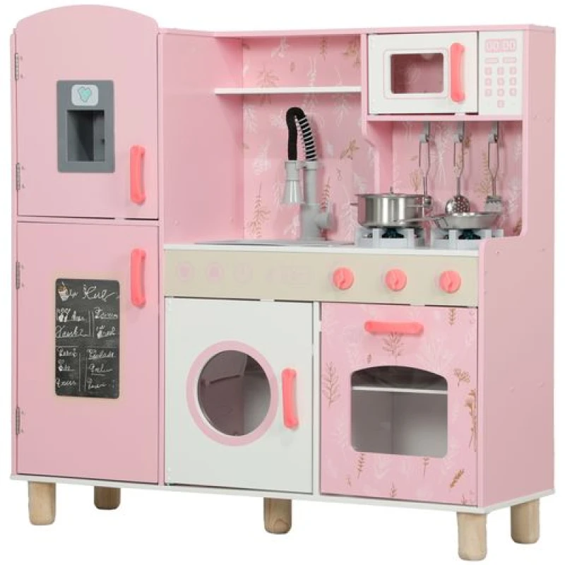 Image of AIYAPLAY Play Kitchen Kids Kitchen Set with Lights and Sounds - Pink TJ Hughes 5063603924130