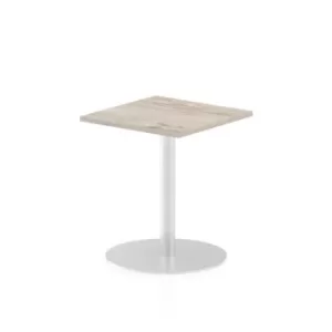 Image of Italia Poseur Table Square 600/600 Top 725 High Grey Oak