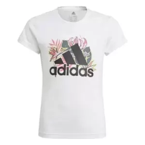Image of adidas Up 2 Me T Shirt Junior Girls - White