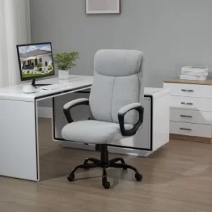 Image of Vinsetto High Back Executive Chair Ergonomic Task Seat Home Office Swivel Computer Chair for Sturdy with Padded Armrests, Adjustable Height, Grey