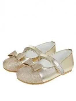 Image of Monsoon Baby Gracie Glitter Toe Cap Walker Shoe - Gold