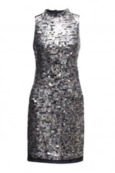 Image of French Connection Moon Rock Sparkle Dress Silver