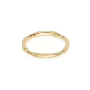 Image of Rings 18ct Gold Plated Sterling Silver Bar & Ball Stacking Ring 18ct Gold Plate