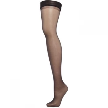 Image of Jonathan Aston Vintage legs backseam & heel hold ups - Black