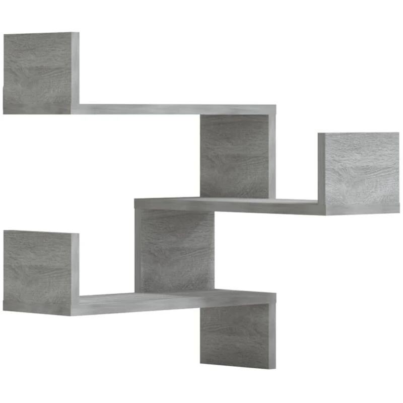 Image of VIDAXL Wall Corner Shelves 2 pcs Grey Sonoma 40x40x50cm Engineered Wood Vidaxl 8720286932698