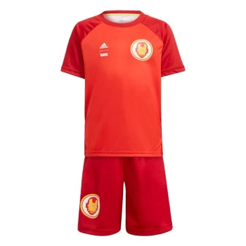 Image of adidas Marvel Iron Man Set Kids - Vivid Red / Power Red / Solar