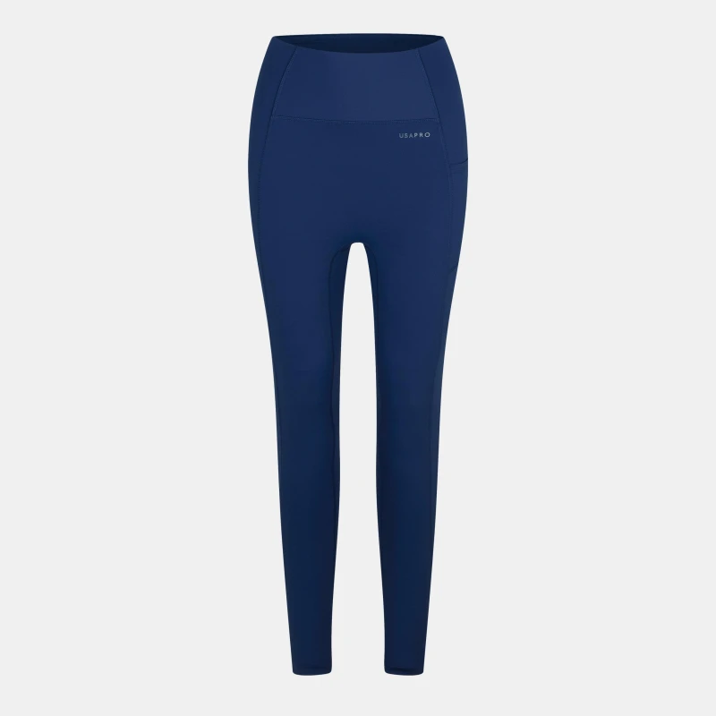 Image of USA Pro USAPro Core High Rise Leggings Womens Navy female 6 (34)