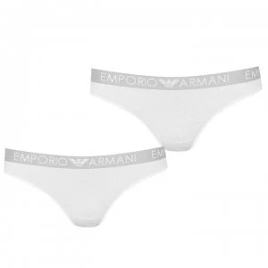 Image of Emporio Armani 2 Pack Thongs White Size L Women