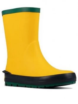 Image of Clarks Mudder Run Toddler Wellington Boots - Yellow