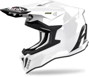 Image of Airoh Strycker Color Carbon Motocross Helmet, white, Size L, white, Size L