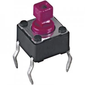 Image of Diptronics DTS 644R V Pushbutton Printed switches 12 Vdc 0.05 A 1 x OffOn momentary