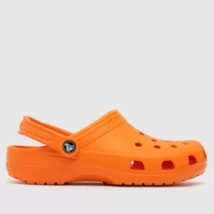 Image of Crocs Orange Classic Clog Sandals