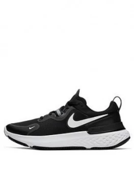 Image of Nike React Miler, Black/White, Size 7, Women