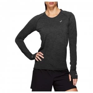 Image of Asics Seamless Long Sleeve T Shirt Ladies - Black