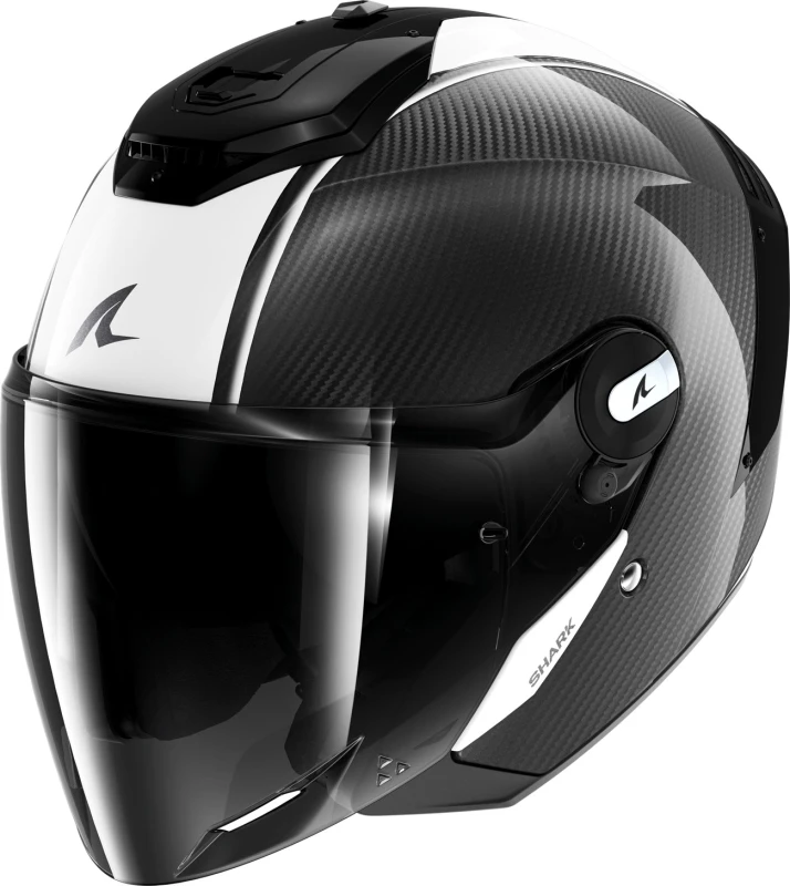 Image of Shark RS Jet Carbon Skin Jet Helmet, black-white, Size L for Men