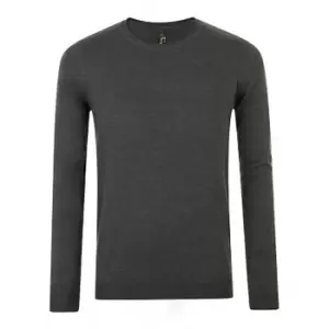 Image of SOLS Mens Ginger Crew Neck Sweater (L) (Charcoal Marl)