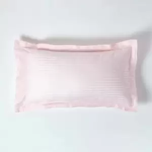 Image of Pink Egyptian Cotton Ultrasoft King Size Oxford Pillowcase 330 Thread Count - Pink - Pink - Homescapes