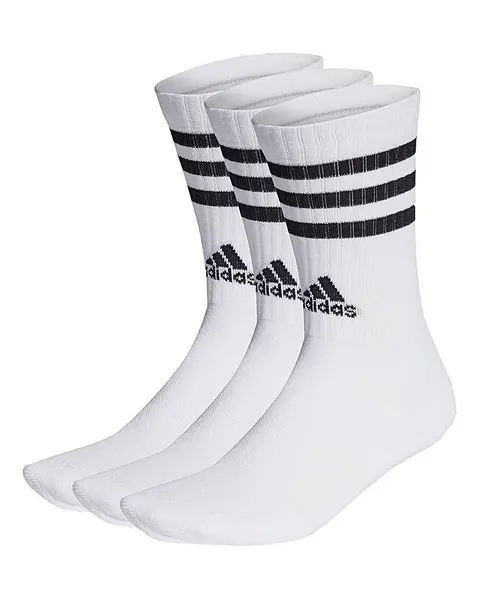 Image of adidas Core SPW Crew 3P Socks White/Black Male 6/5-8 PT37602