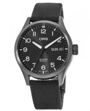 Image of Oris Big Crown ProPilot Day Date Black Dial Black Fabric Strap Mens Watch 01 752 7698 4264-07 5 22 15GFC 01 752 7698 4264-07 5 22 15GFC
