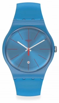 Image of Swatch Originals Lagoonazing Blue Silicone Strap SUOS401 Watch