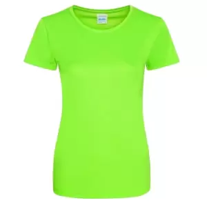 Image of AWDis Just Cool Womens/Ladies Girlie Smooth T-Shirt (L) (Electric Green)