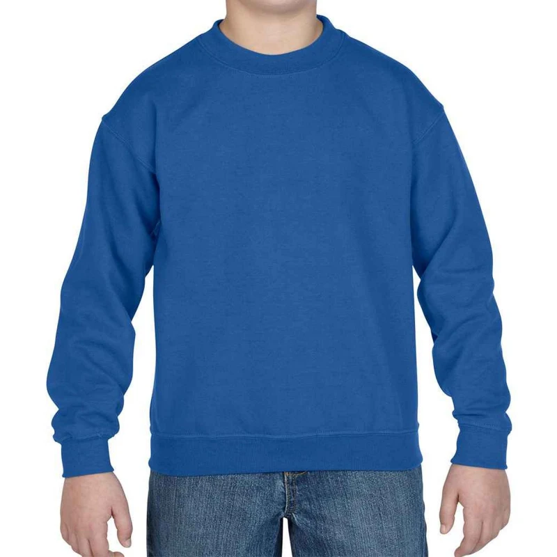 Image of Gildan Heavy Blend Drop Shoulder Sweatshirt in Blue Size: 12-13 Years Blue Unisex 12-13 Years