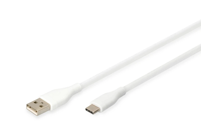Image of Digitus USB-C silicone connection cable. 2m. white