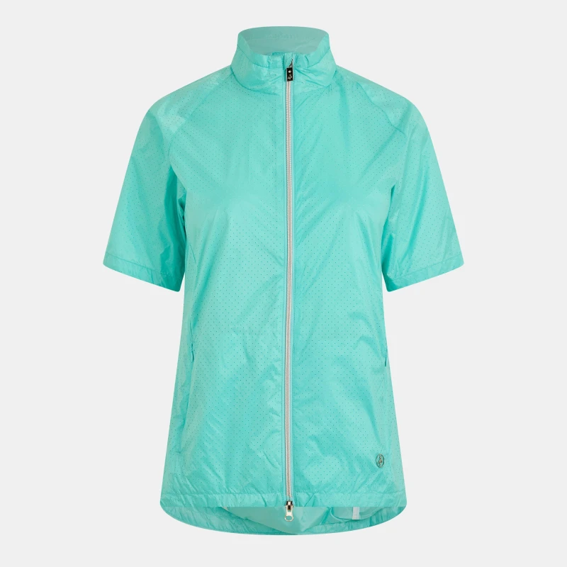 Image of Calvin Klein Golf Womens Weather Resistant Performance Golf Jacket Aqua female 8 (XS)