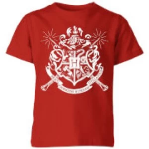 Image of Harry Potter Hogwarts House Crest Kids T-Shirt - Red - 5-6 Years