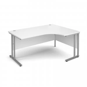 Image of Maestro 25 SL Right Hand Ergonomic Desk 1600mm - Silver Cantilever fra