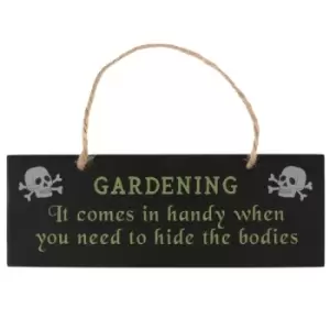 Image of Gardening Comes In Handy Gothic Hanging Sign