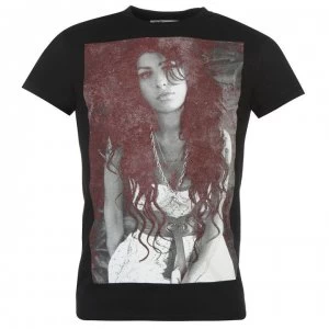 Image of Official Amy Winehouse T Shirt Mens - Chalkboard