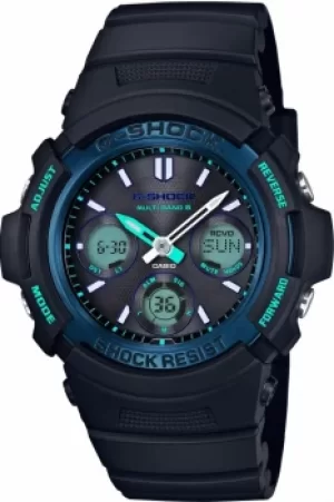 Image of Mens Casio Alarm Chronograph Radio Controlled Watch AWG-M100SF-1BEF