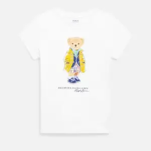 Image of Polo Ralph Lauren Girls Cotton Bear Crew T-Shirt - 6 Years