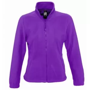 Image of SOLS Womens/Ladies North Full Zip Fleece Jacket (L) (Dark Purple)