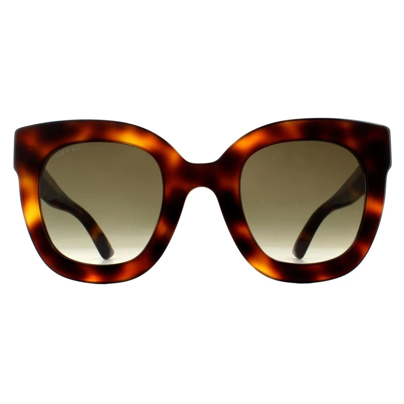 Image of Gucci Square Havana Brown Gradient Sunglasses Brown female