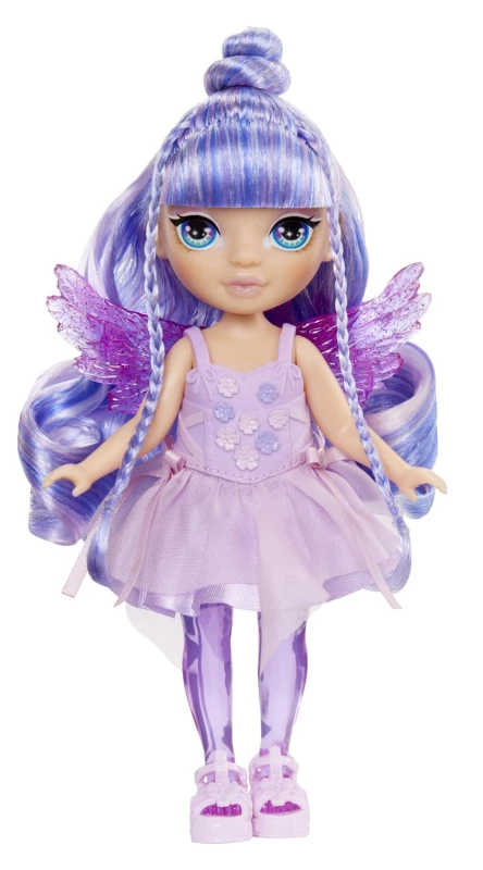 Image of Rainbow High Littles Rainbow Fantasy Fairies & Pet - Amethyst Purple - 14cm Posable Small Doll & Fantasy Pegasus Unicorn Pet with Interchangeable Fai
