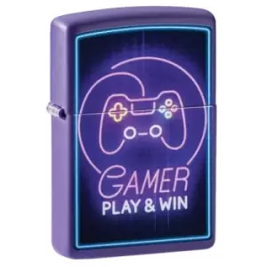 Image of Zippo Purple Matte PL237 Gamer Design windproof lighter
