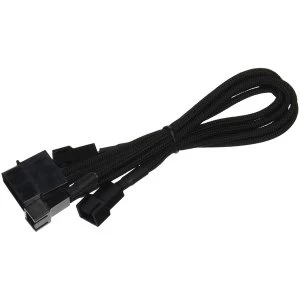 Image of BitFenix Alchemy Molex to 3pin x3 Fan adaptor 12V 20cm - Black