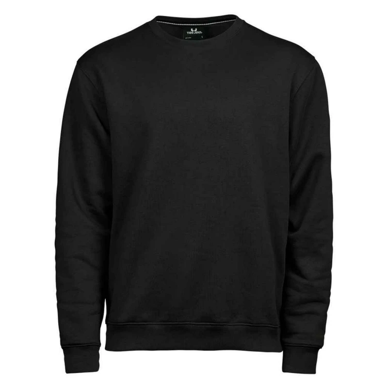 Image of TEE JAYS Mens Plain Black Sweatshirt Size: Small Black Male S