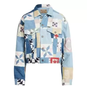 Image of Polo Ralph Lauren Patchwork Trucker Jacket - Pink
