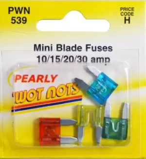 Image of Fuses - Mini Blade - Assorted - Pack Of 4 PWN539 WOT-NOTS