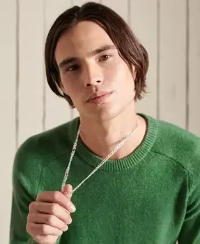 Image of Superdry Mens Harlo Crew Jumper Green / Woodland Green - Size: S