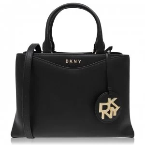 Image of DKNY Dyna Medium Satchel Womens - Black/Gold BGD