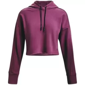 Image of Under Armour Armour Terry Crop Hoodie Womens - Purple